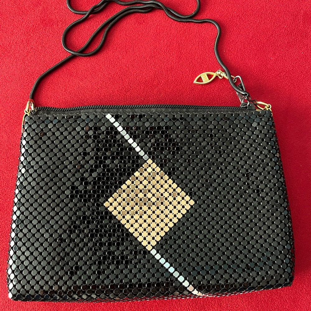 Vintage mesh Black and Gold Women's Bag